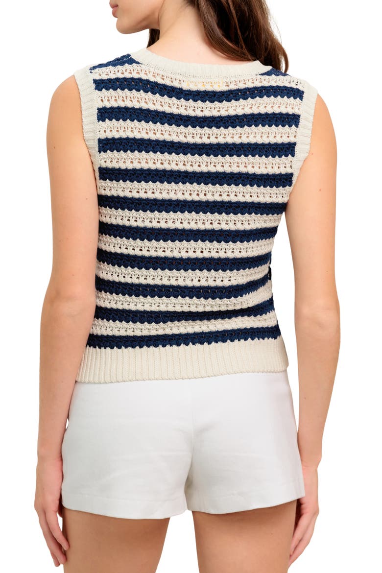 Sweater Top, Alternate, color, IVORY NAVY