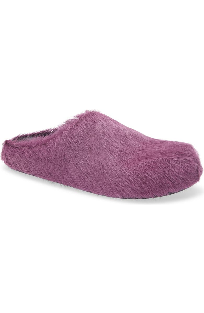 Marni Fussbett Sabot Genuine Calf Hair Clog, Main, color, Purple