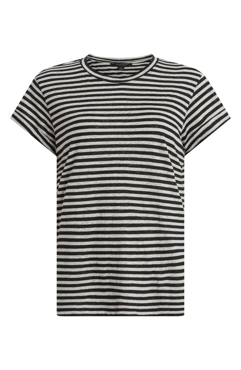 AllSaints Anna Stripe Cotton Blend T-Shirt, Alternate, color, 