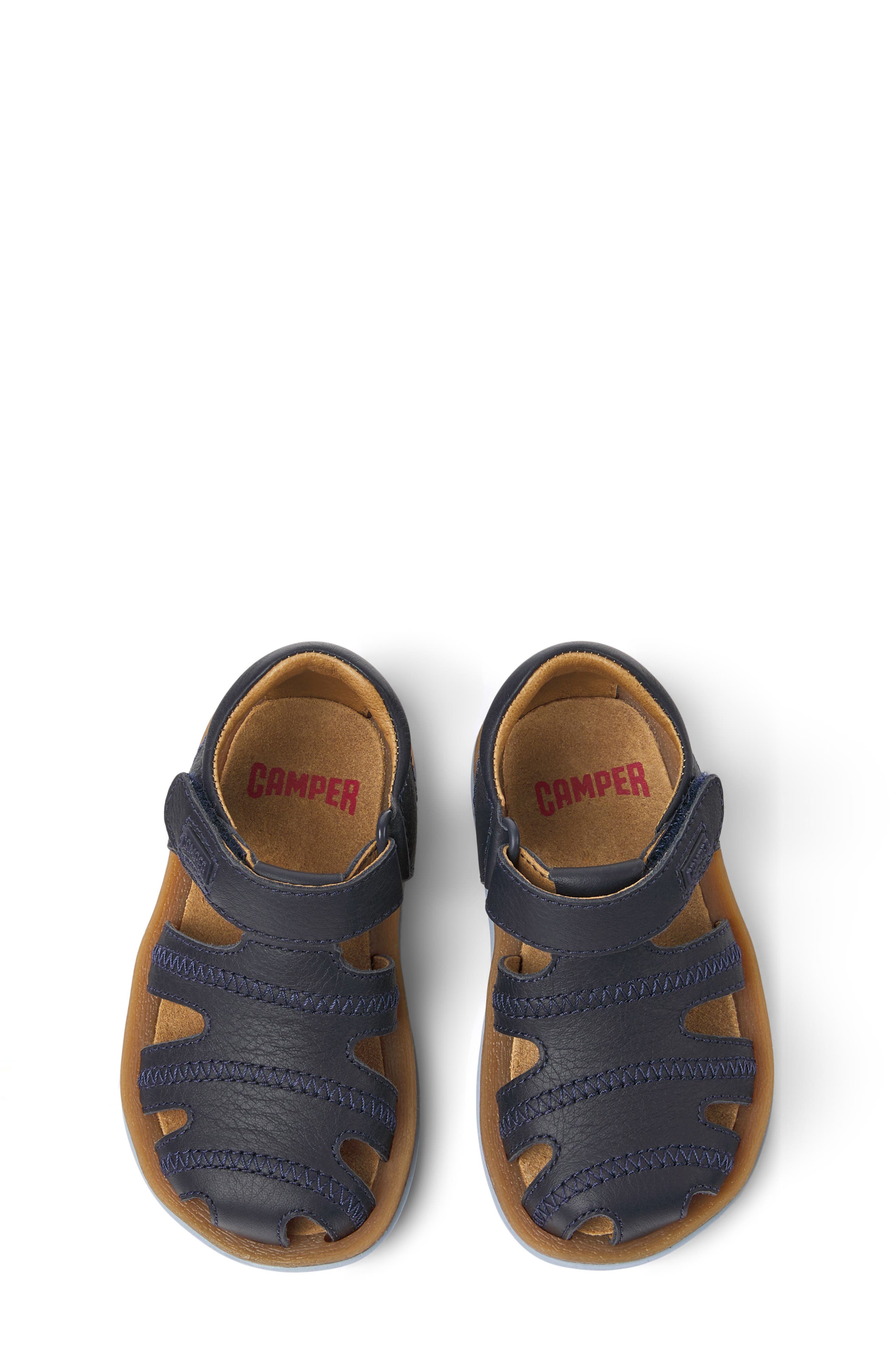 Camper Kids' Bicho Sparkle Sandal, Alternate, color, Navy