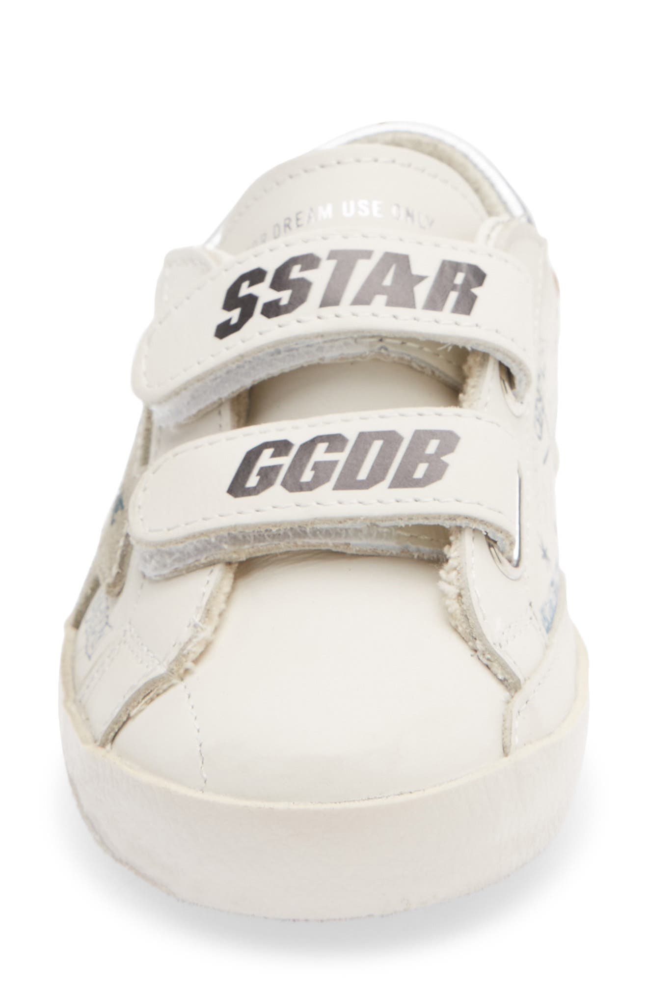 Kids' Old School Sneaker, Alternate, color, WHITE/ ICE/ SILVER
