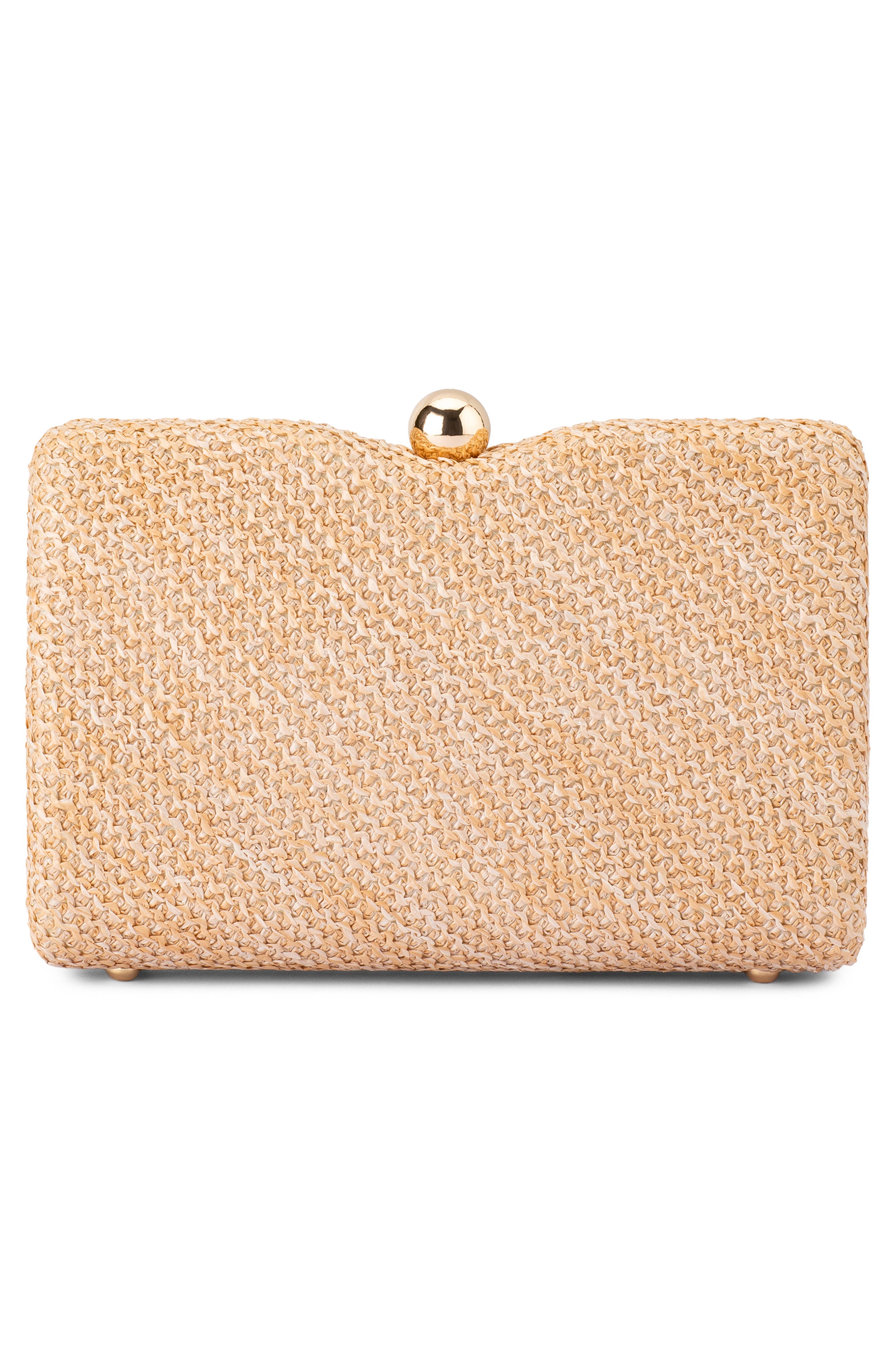 Olga Berg Birdie Woven Clutch, Alternate, color, Natural