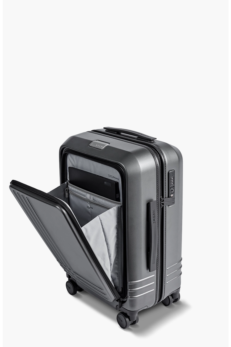 Front Pocket Carry-On, Alternate, color, Matte Steel / Black
