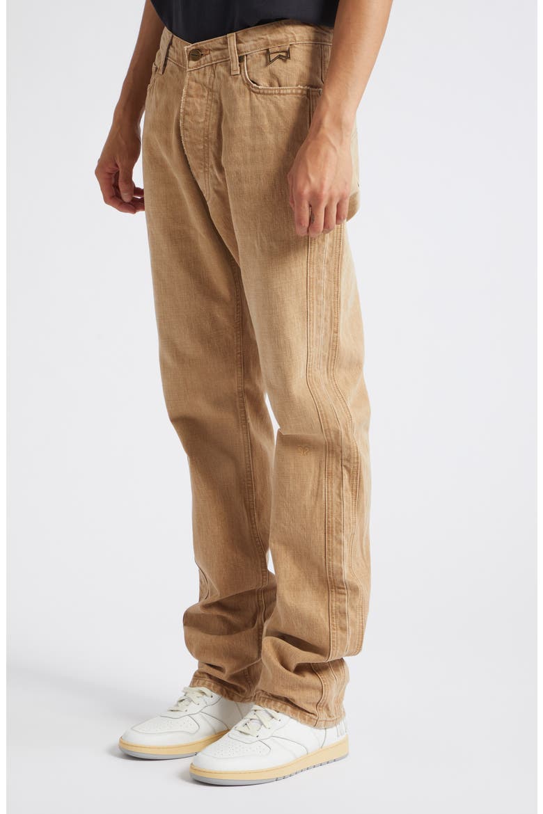 Traxedo Straight Leg Jeans, Alternate, color, WASHED BROWN