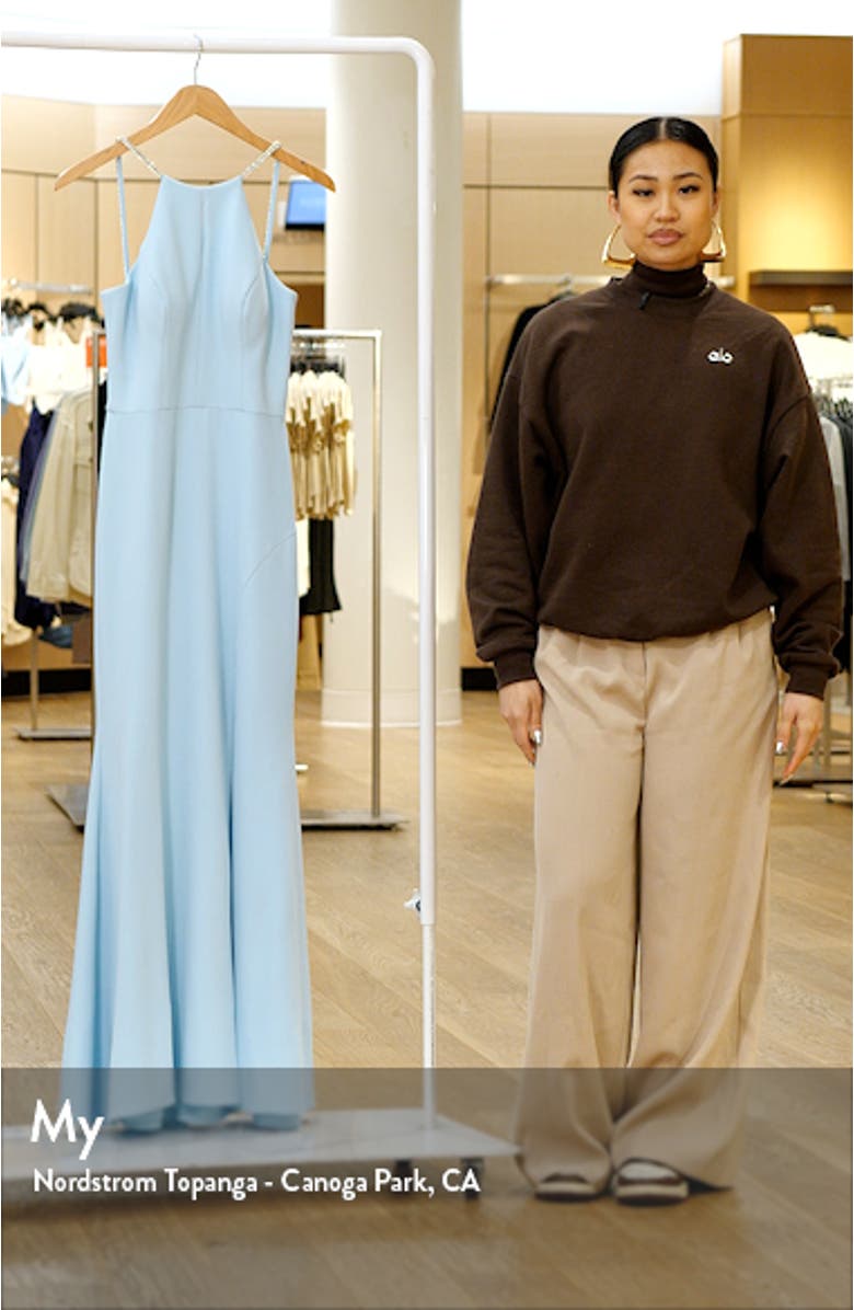 Kyhle Rhinestone Trim Mermaid Gown, sales video thumbnail