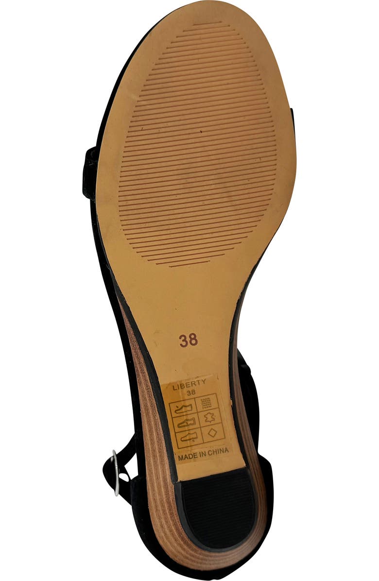CHELSEA CREW Samira Wedge Sandal, Alternate, color, Black Suede