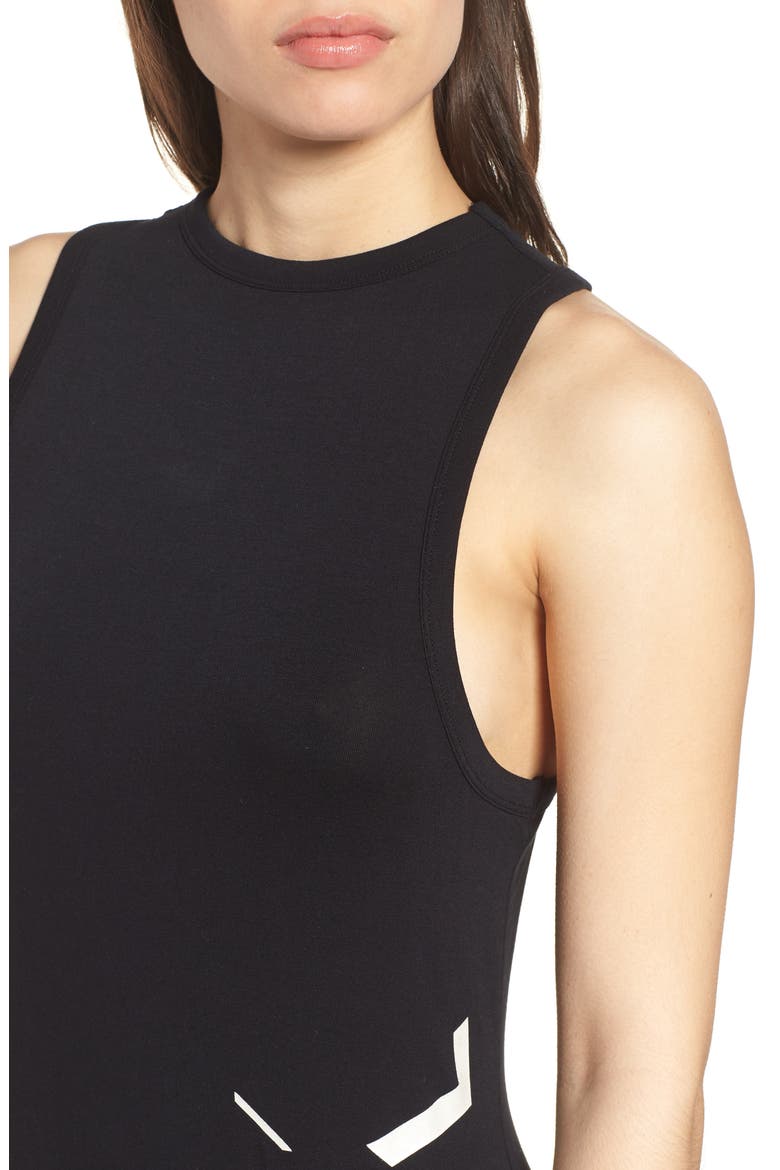 Shadow Logo Dress, Alternate, color, BLACK