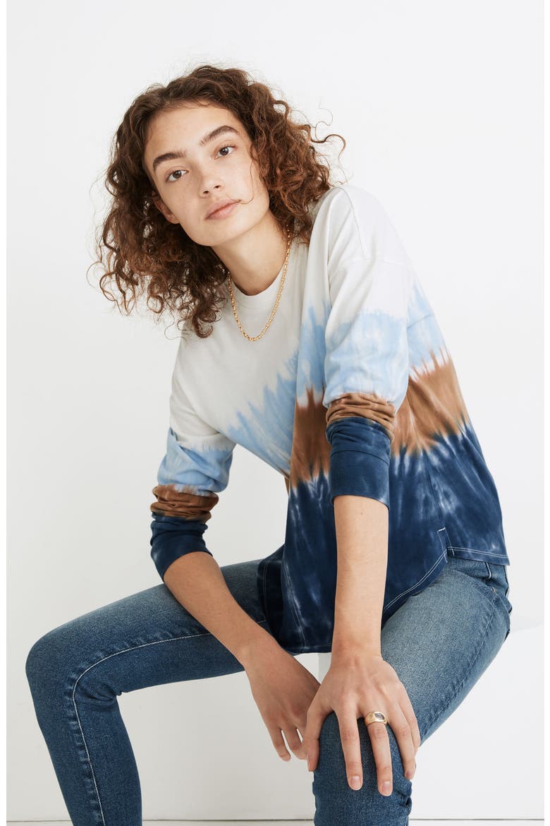 Tie Dye Newville Organic Cotton T-Shirt, Alternate, color, LIGHTHOUSE