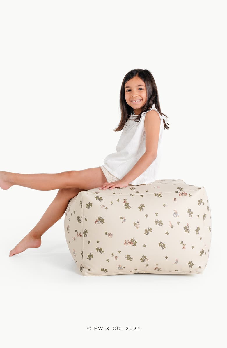 GATHRE x Beatrix Potter Square Pouf, Alternate, color, Peter Rabbit