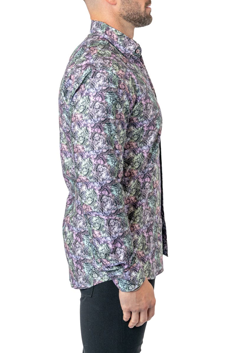 Maceoo Fibonacci Stretchlionmini Multi Performance Button-Up Shirt, Alternate, color, 