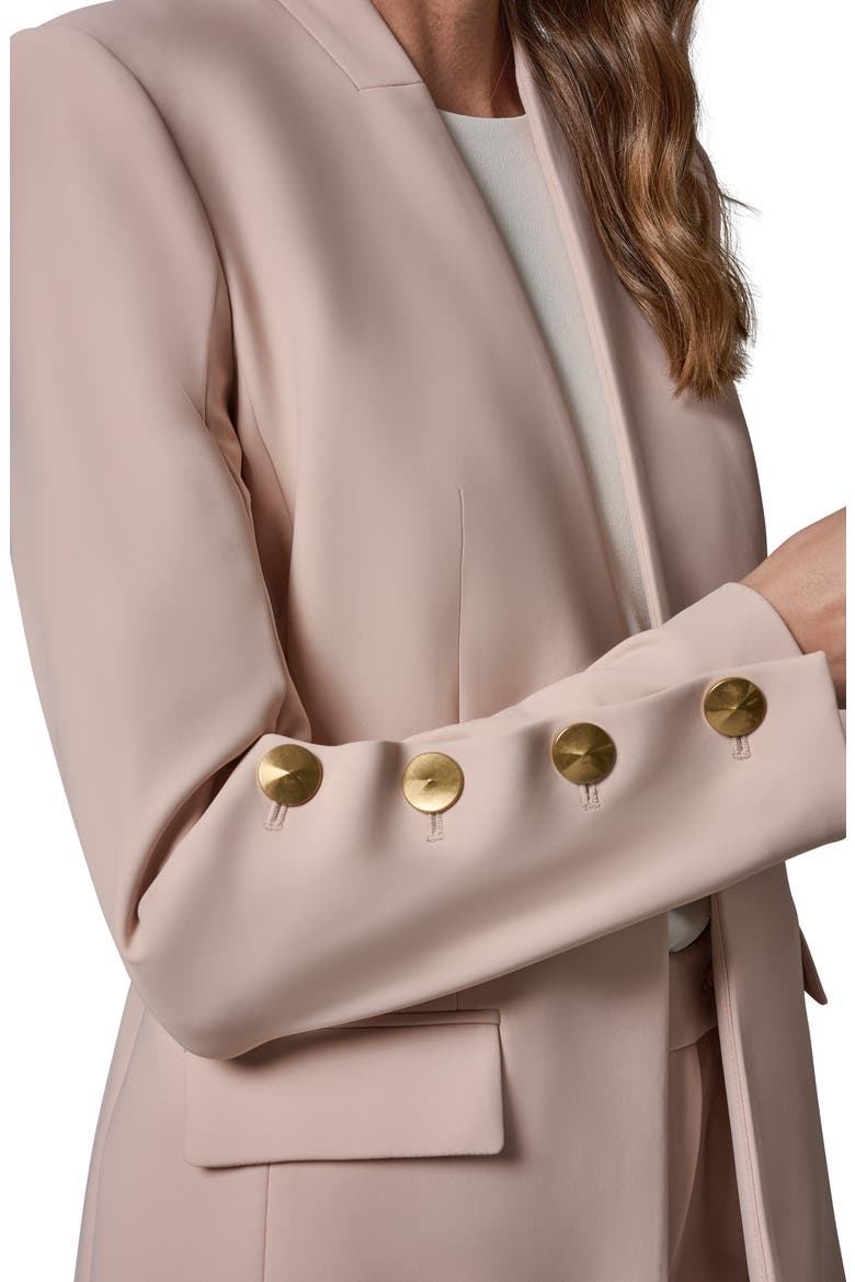 Button Sleeve Blazer, Alternate, color, SNOW PETAL