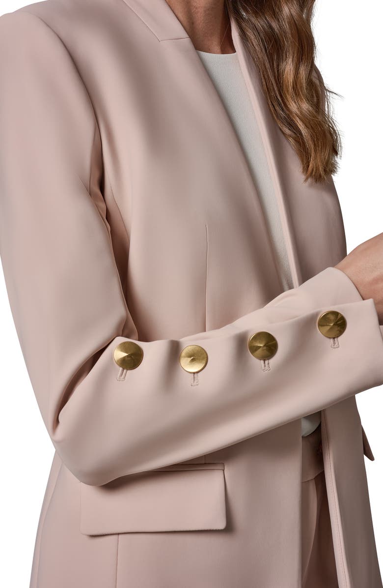 Donna Karan New York Button Sleeve Blazer, Alternate, color, Snow Petal