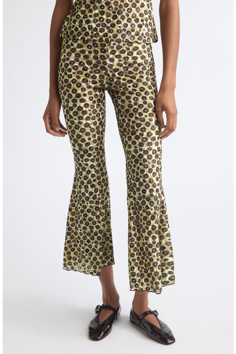 Jeslynn Velvet Devoré Flared Pants, Main, color, BLACK MULTI