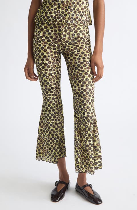 Jeslynn Velvet Devoré Flared Pants
