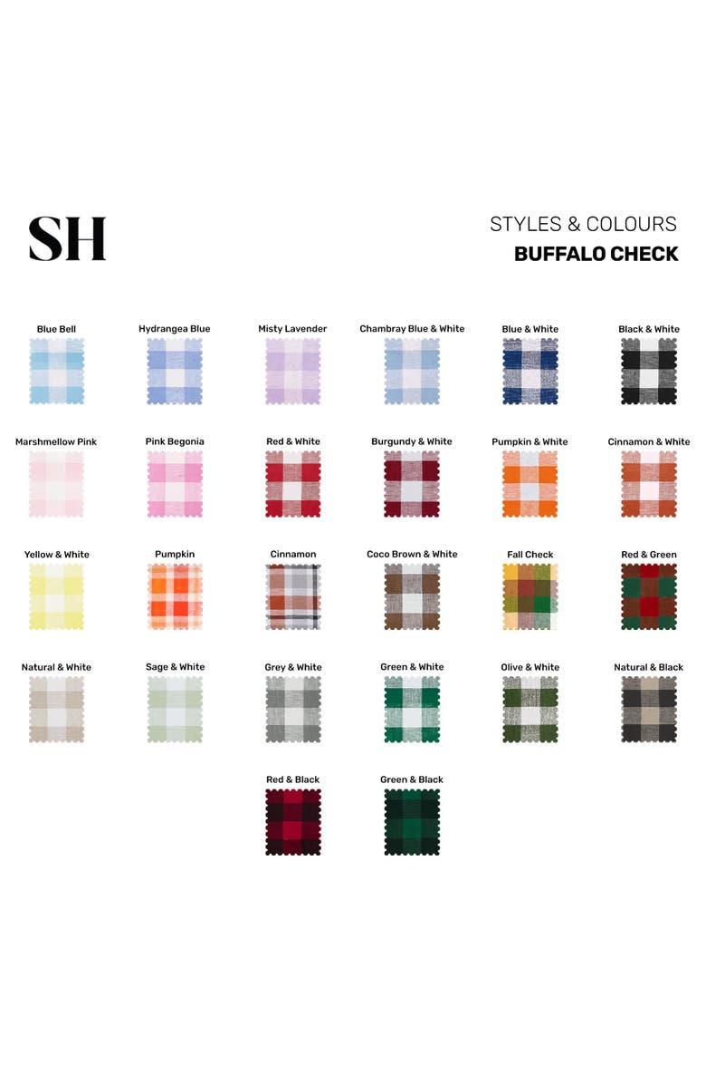 Solino Home Linen Placemats - Buffalo Check, 14" x 19" Inch, Alternate, color, Black And White