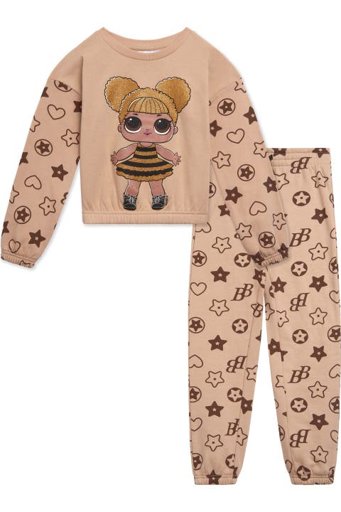 2-Piece Fleece Sweatshirt and Pants Set