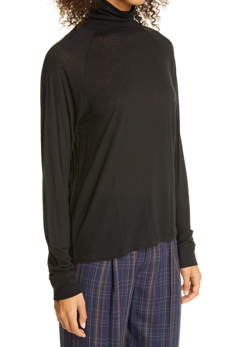 Vince Turtleneck Top, Alternate, color, Black