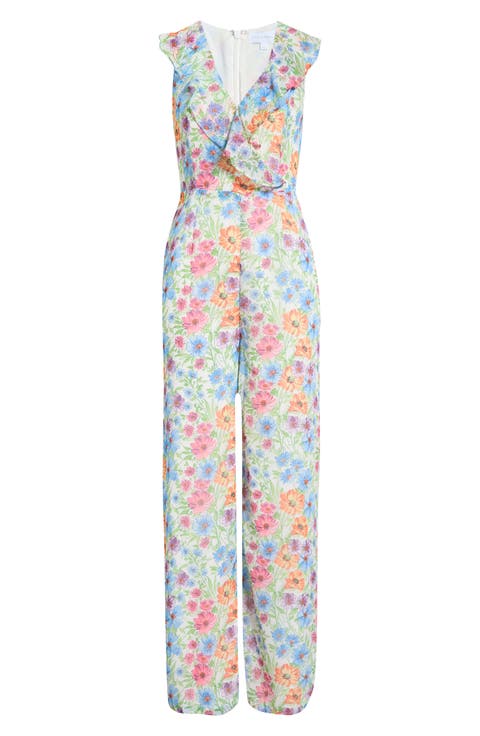 Ezia Ruffle Sleeveless Jumpsuit