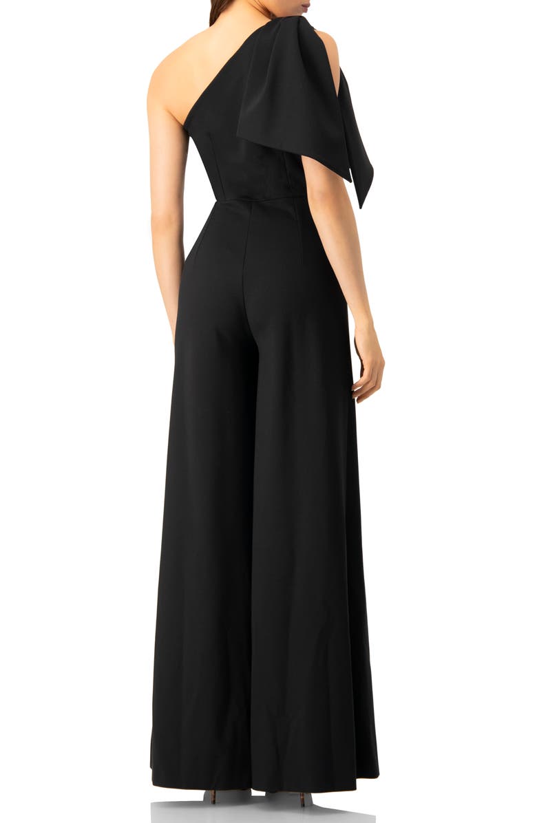 IVONNE One-Shoulder Wide-Leg Jumpsuit, Alternate, color, Black