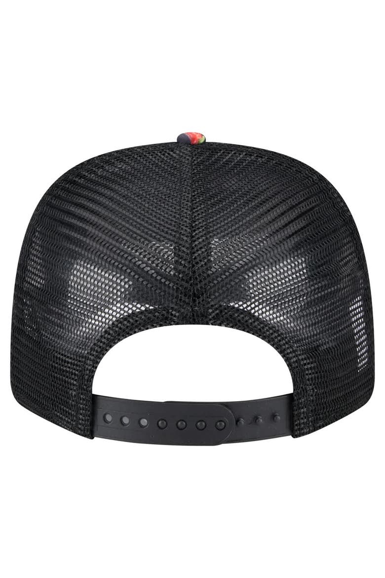 Men's New Era  Navy/Black Kansas City Chiefs Adventure Drinks Pattern 9SEVENTY Stretch-Snap Hat, Alternate, color, Navy