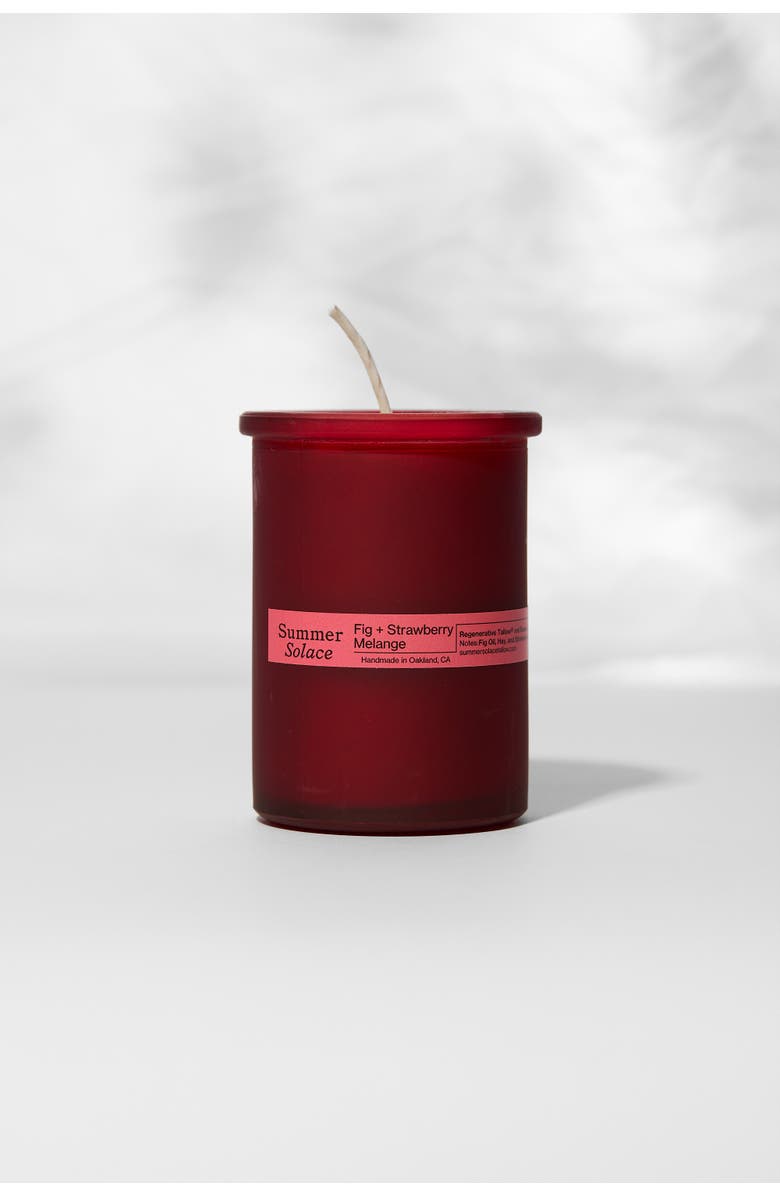 Summer Solace Tallow Fig and Strawberry Melange Candle, Alternate, color, Deep Reddish-Brown