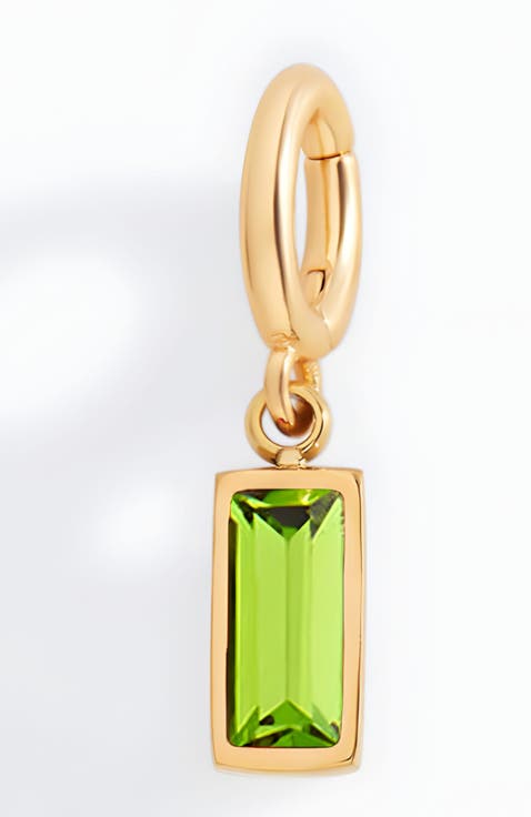 Dainty Baguette Birthstone Charm
