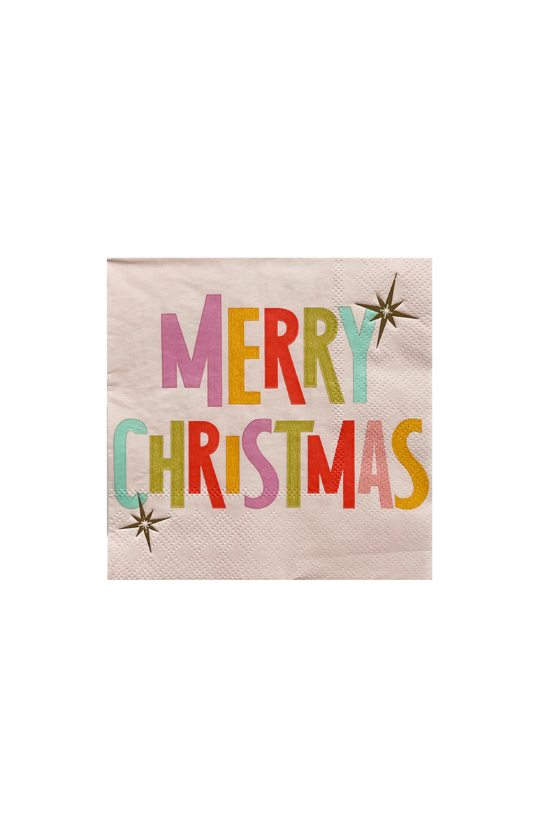 Jollity & Co. Merry Christmas Cocktail Napkins, Main, color, Assorted Pre-Pack