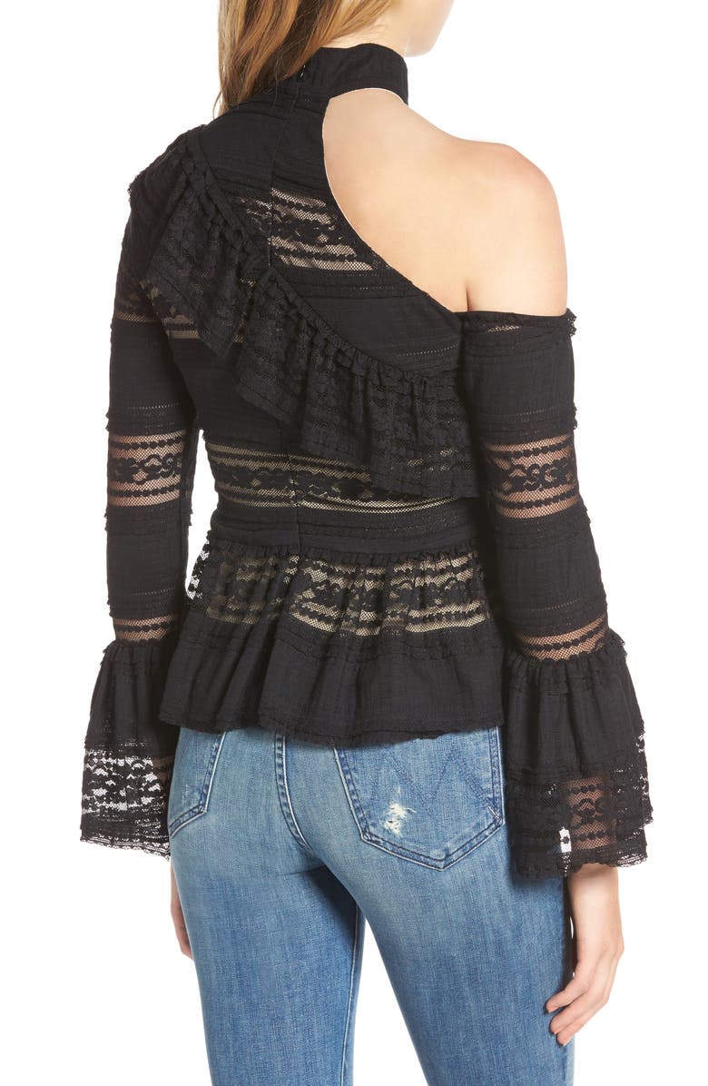 Parker Nicola One-Shoulder Blouse, Alternate, color, 