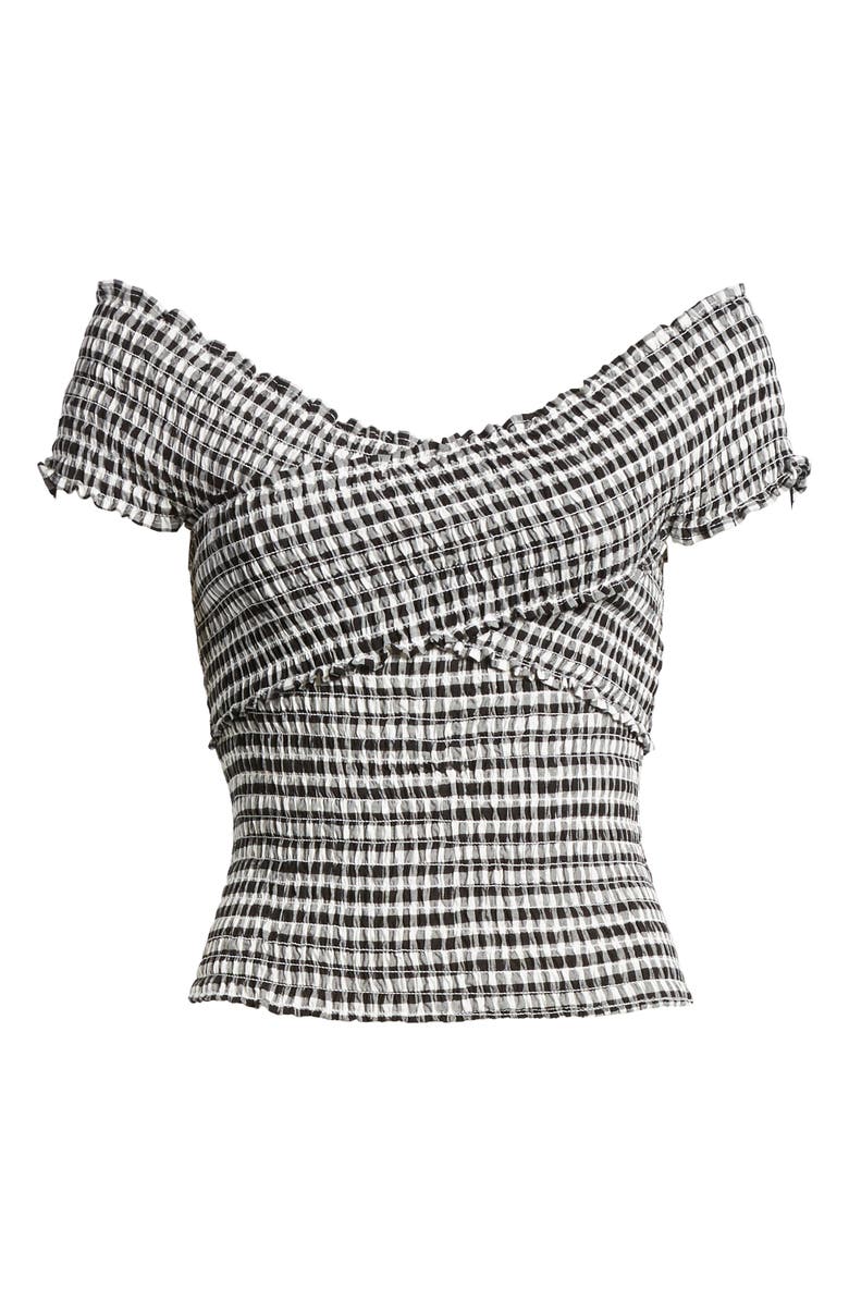 cupcakes and cashmere Bowman Smocked Gingham Top, Alternate, color, 