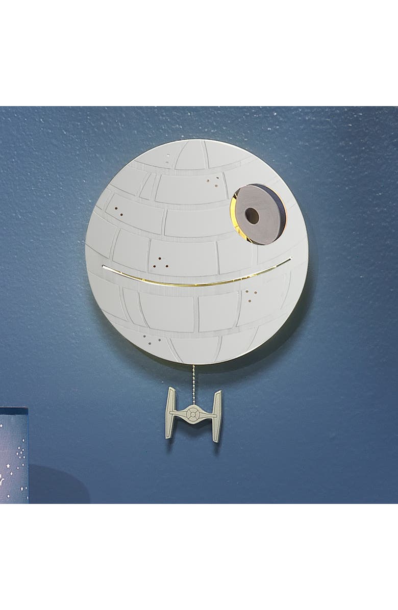 Lambs & Ivy Star Wars Signature LED Light-Up Death Star Wall Decor/Art, Alternate, color,