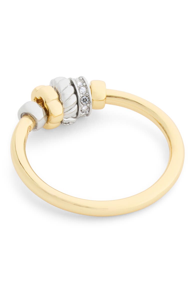 Mixed Rondelle Band Ring, Alternate, color, RHODIUM/ GOLD