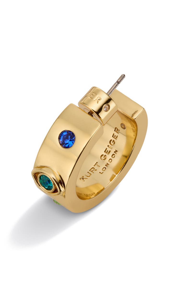 Kurt Geiger London Evil Eye Hoop Earrings, Alternate, color, Gold/ Multi