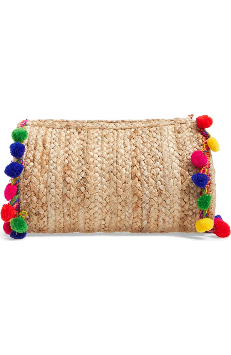 Shiraleah Santana Pompom Clutch, Alternate, color,