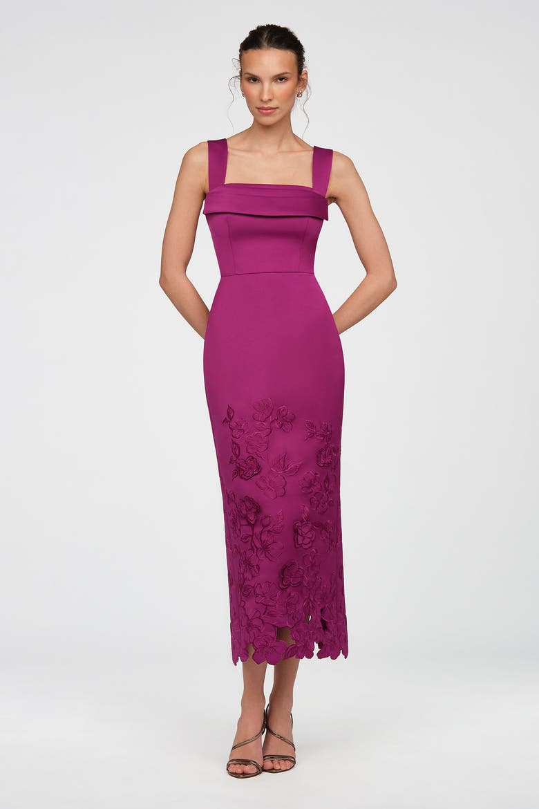 Billie Embroidered Dress, Alternate, color, Rosewood