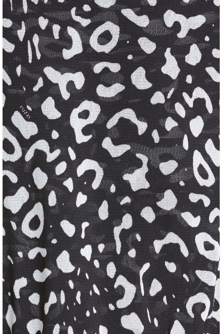 Graphic Leopard Print Tulle Bomber Jacket, Alternate, color, NERO