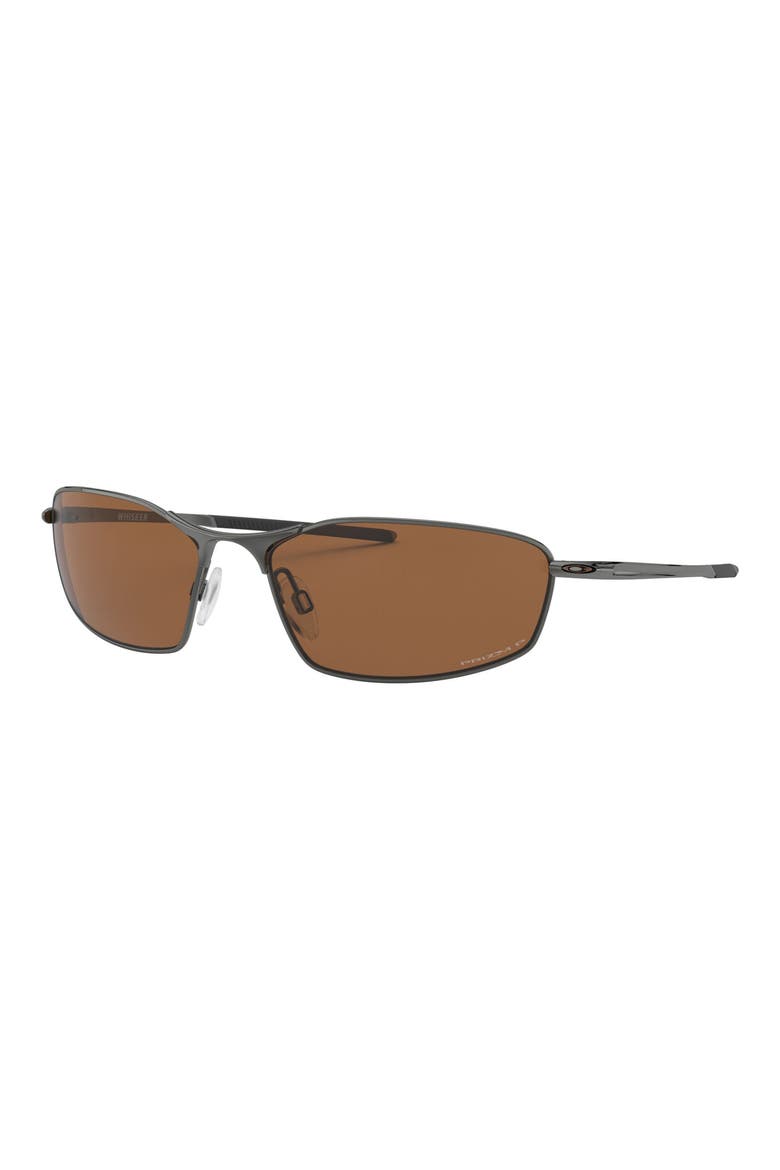 60mm Polarized Rectangle Sunglasses, Alternate, color, TUNGSTEN/ PRIZM TUNGSTEN