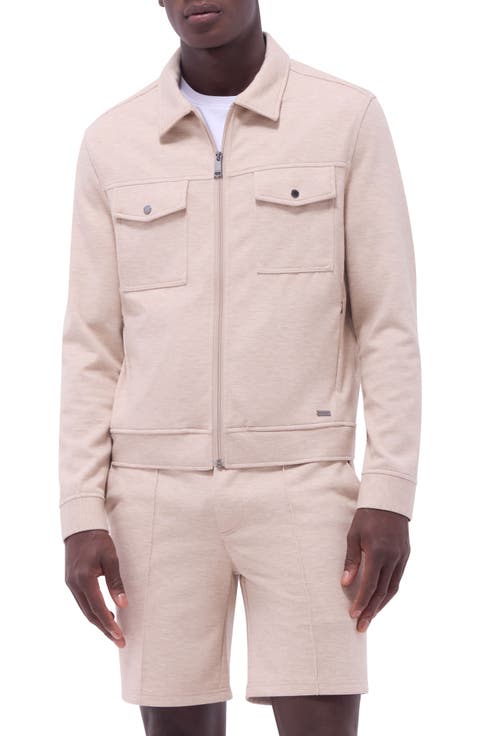 Soft Touch Zip Knit Shirt Jacket