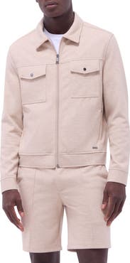 Bugatchi Soft Touch Zip Knit Shirt Jacket