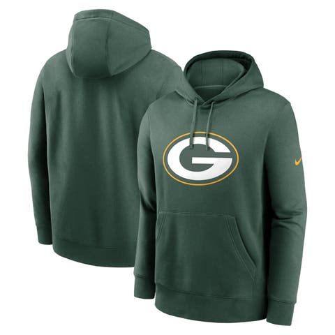 Men's Nike Green Green Bay Packers Club Logo Pullover Hoodie