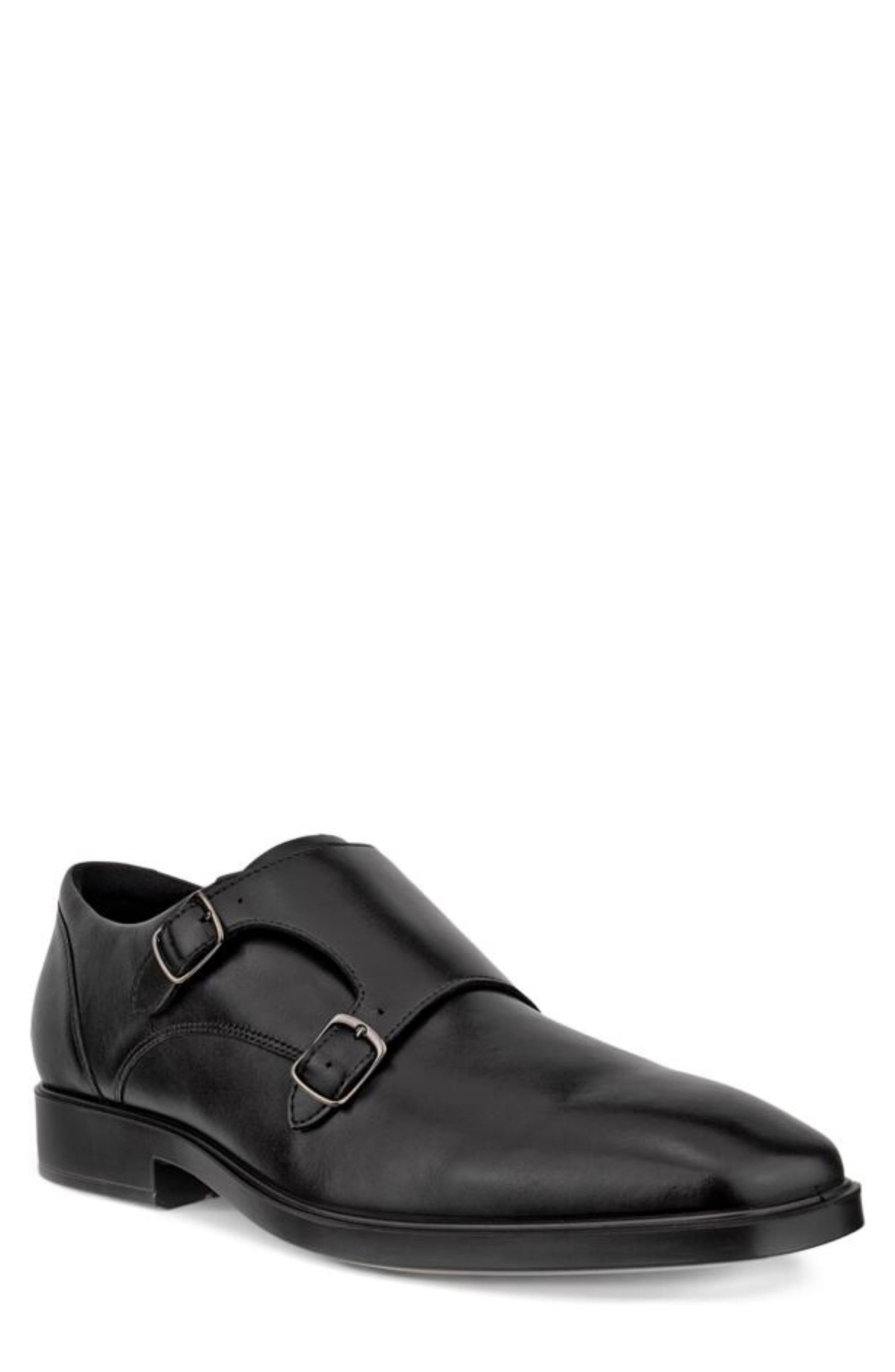 ECCO Metropole Milan Double Monk Strap Derby, Main, color, Black
