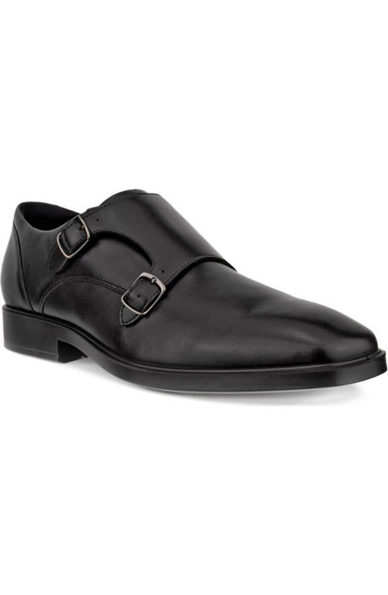 ECCO Metropole Milan Double Monk Strap Derby, Main, color, Black