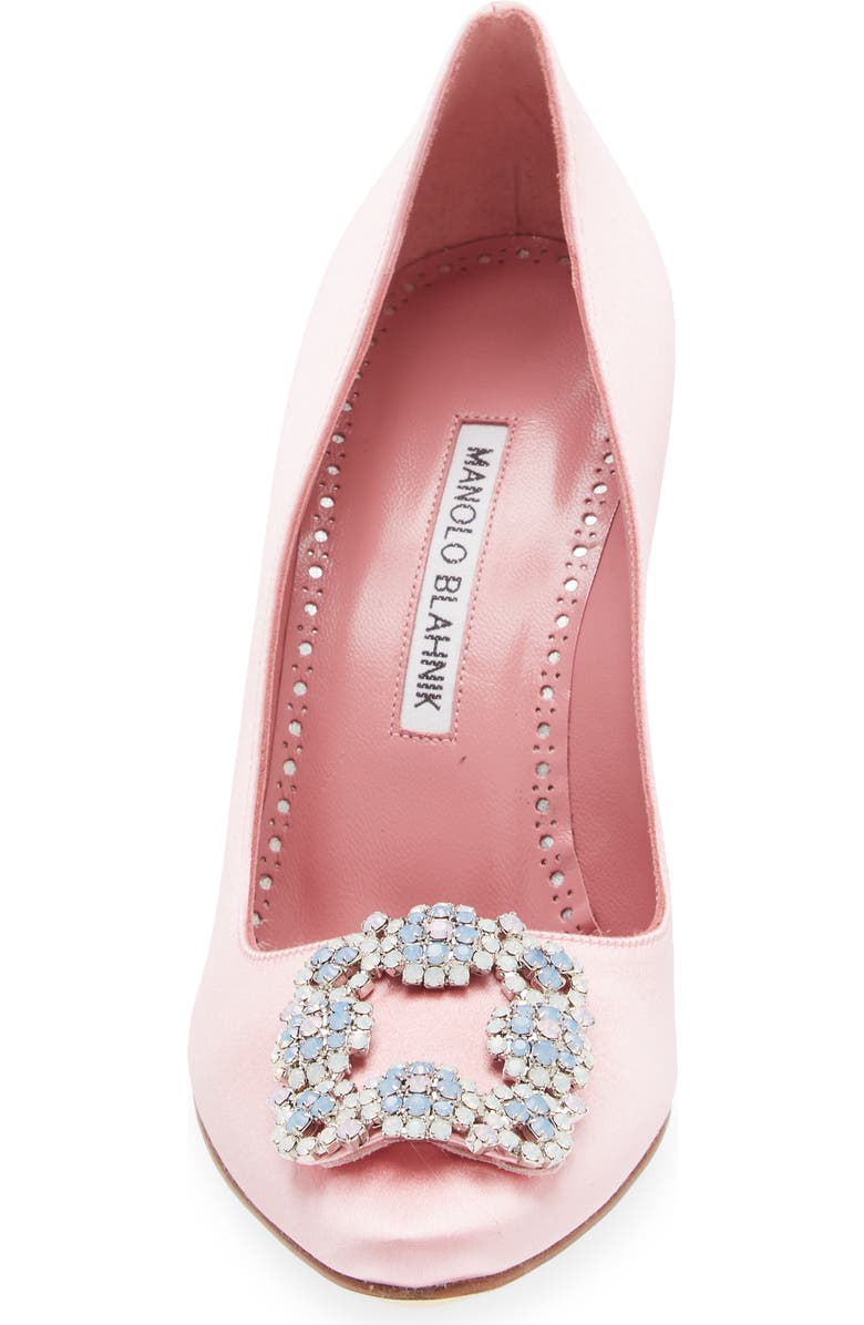 Manolo Blahnik Hangisi Embellished Buckle Pump, Alternate, color,