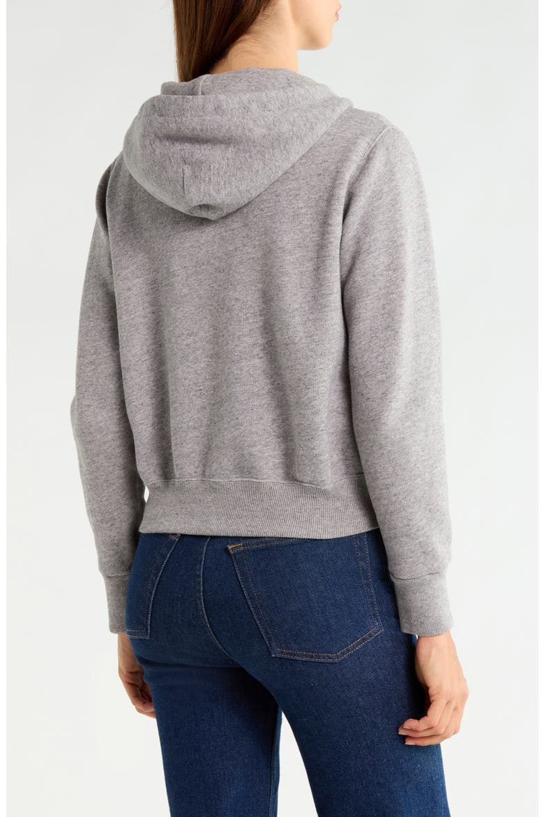 Cotton Blend Fleece Zip Hoodie, Alternate, color, DARK VINTAGE HEATHER