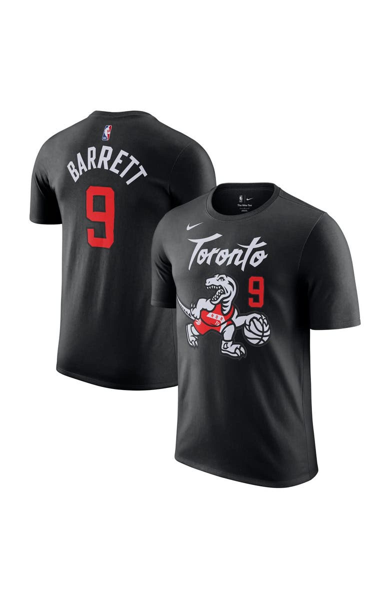 Nike Unisex Nike RJ Barrett Black Toronto Raptors 2025/26 City Edition Name & Number T-Shirt, Main, color, Black