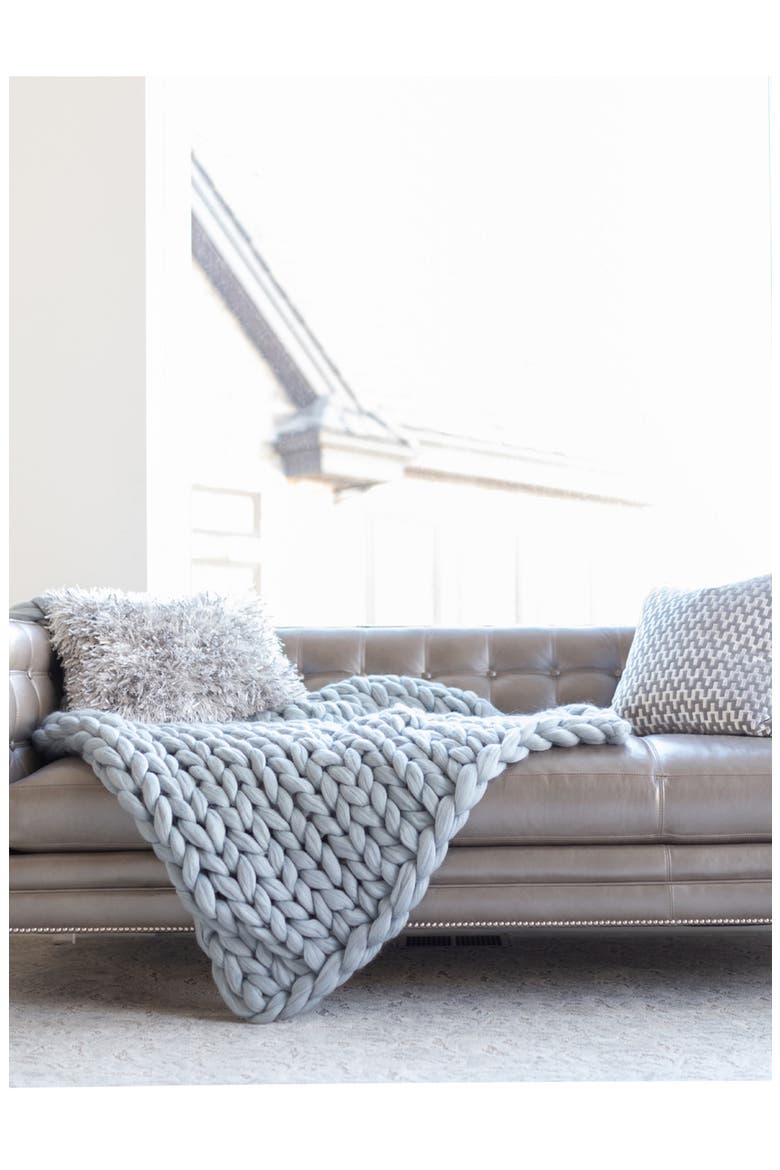 Merino Wool Blanket, Alternate, color, WINTER GRAY
