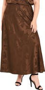 FLYING TOMATO Floral Satin Maxi Skirt