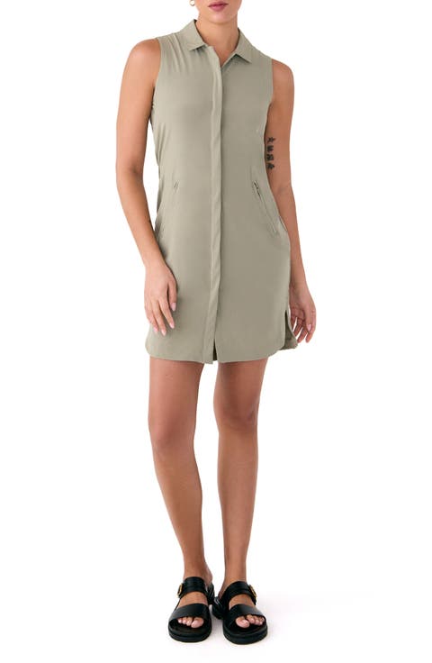 Olive Mini Shirtdress