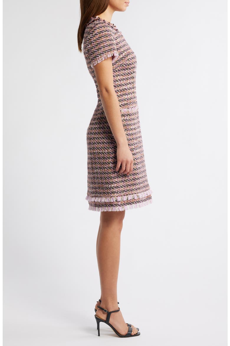 Tweed Sheath Dress, Alternate, color, LAVENDER