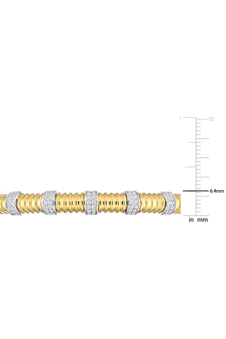 Diamond Station Bangle Bracelet 14k, Alternate, color, 14k Gold