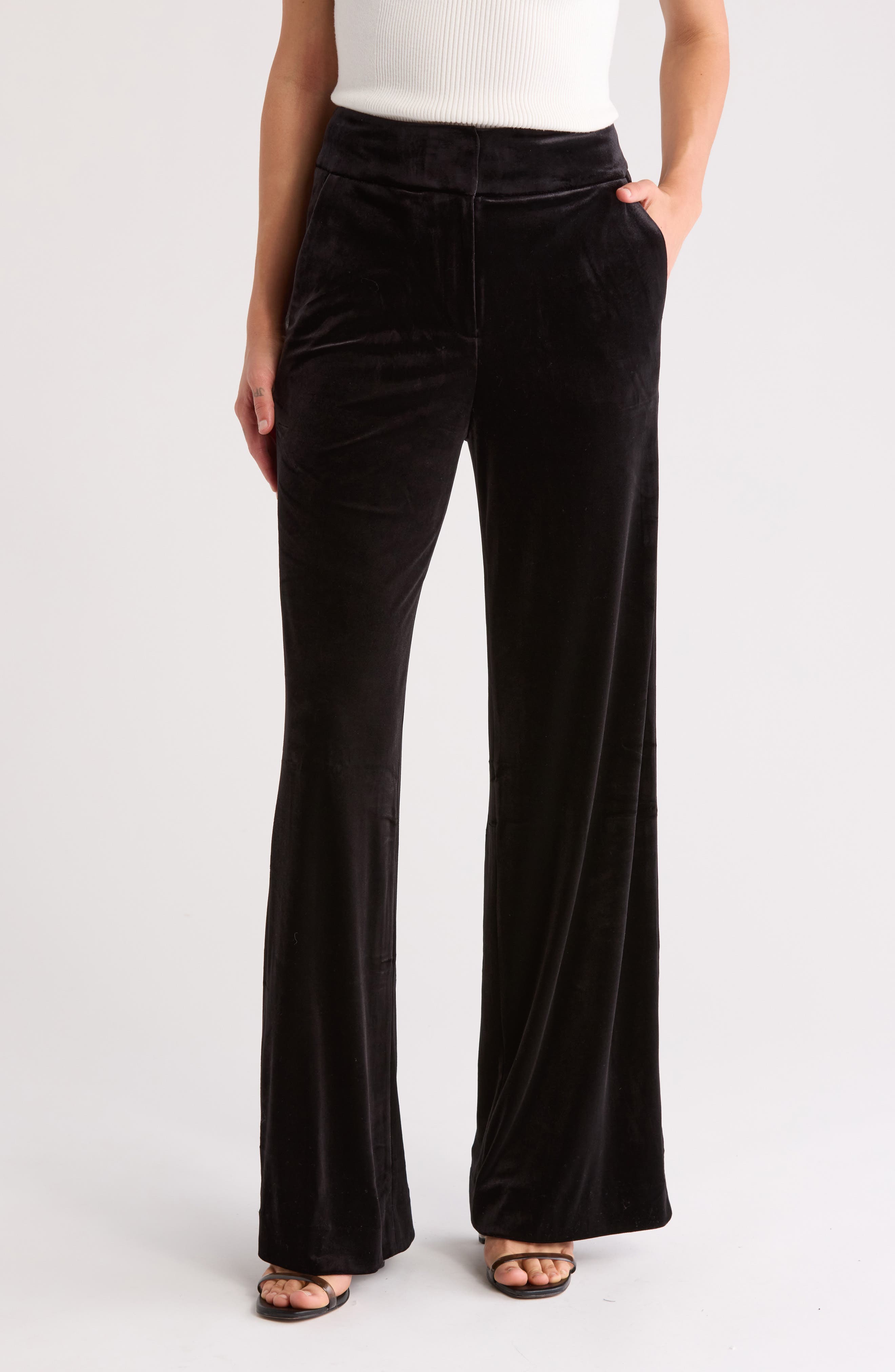 Calvin Klein Wide Leg Velvet Pants | Nordstromrack